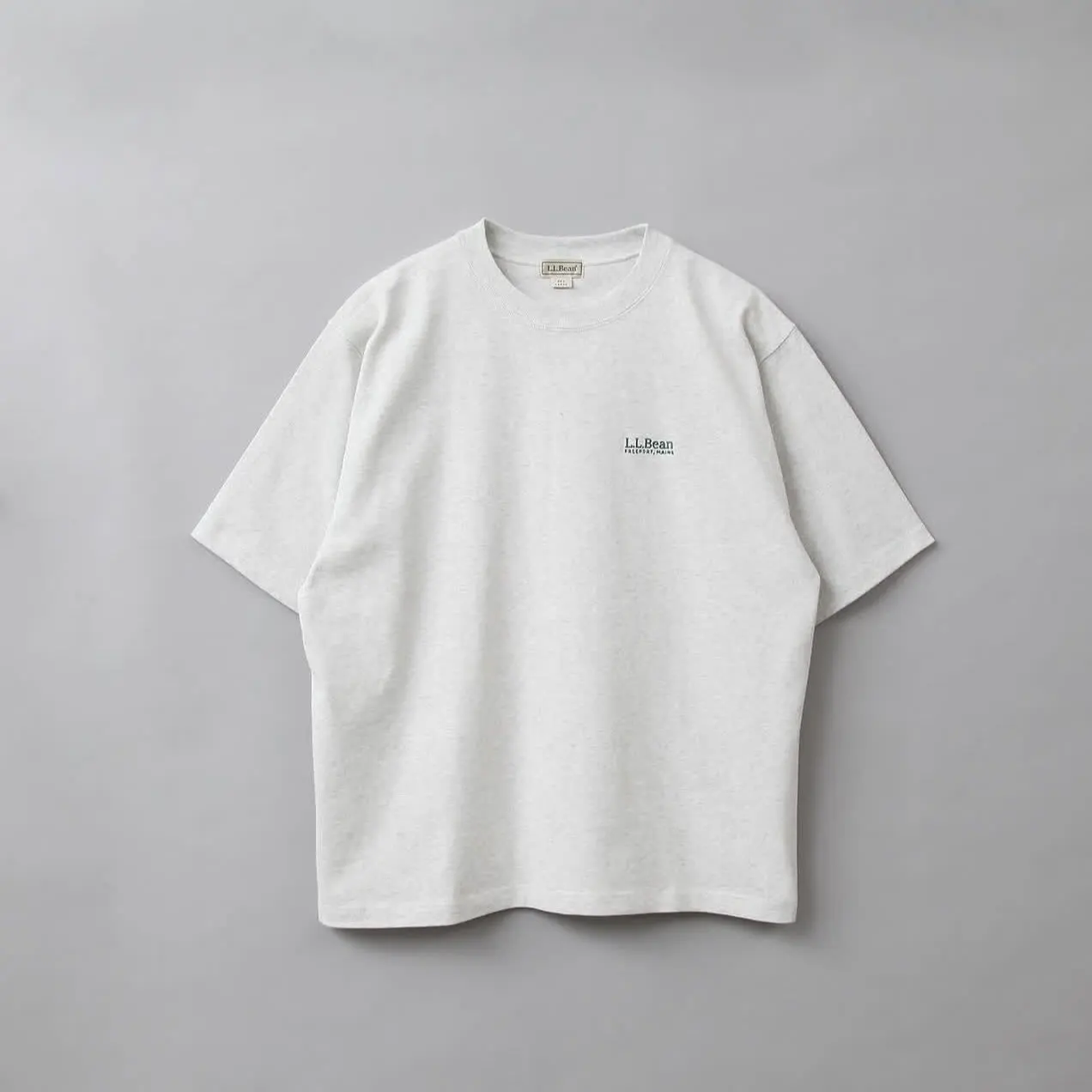 Camiseta LLBEAN de Manga Corta, Algodón Grueso, Estilo Retro con Bordado 'Union', Corte Holgado, Transpirable y Cómoda