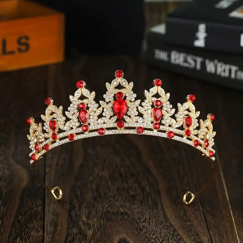 Princess Style Bridal Wedding Crown Headpiece Diamond Crystal Tiara Party Band for Banquet Evening Dresses