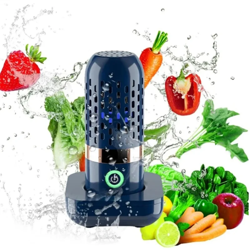 Machine à laver les fruits et légumes sans fil, portable en forme de Capsule, purificateur d'aliments et de fruits, Machine à laver les légumes automatique de cuisine