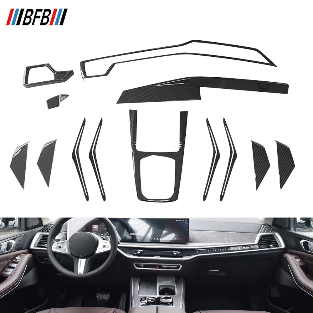 

LGcarbon Real Dry Carbon Interior Trim Dashboard Kits Center Console Cover Door Trims For BMW X5 G05 2023+