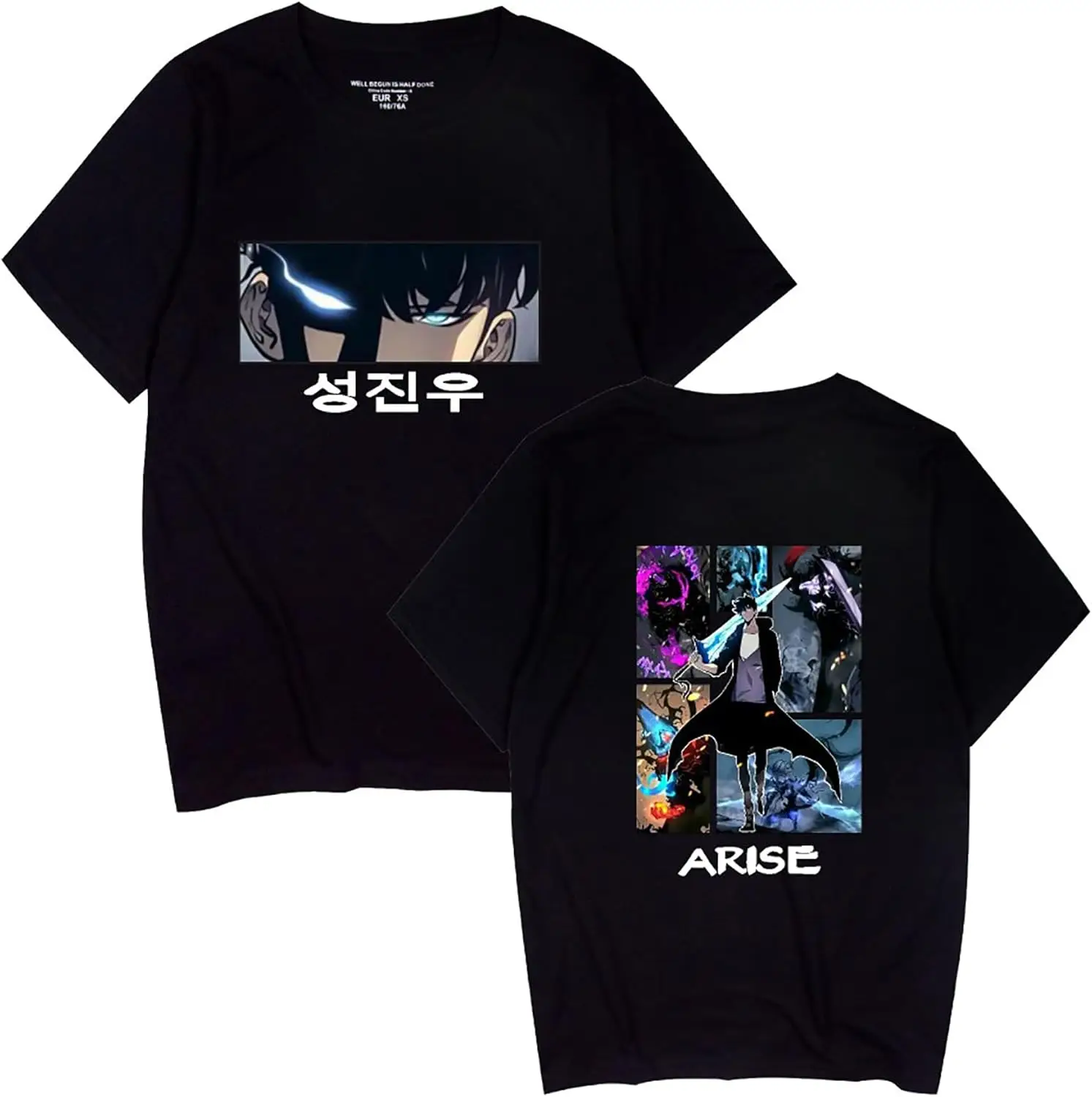 Chemises de nivellement solo unisexes pour adultes, t-shirts à manches courtes en coton doux