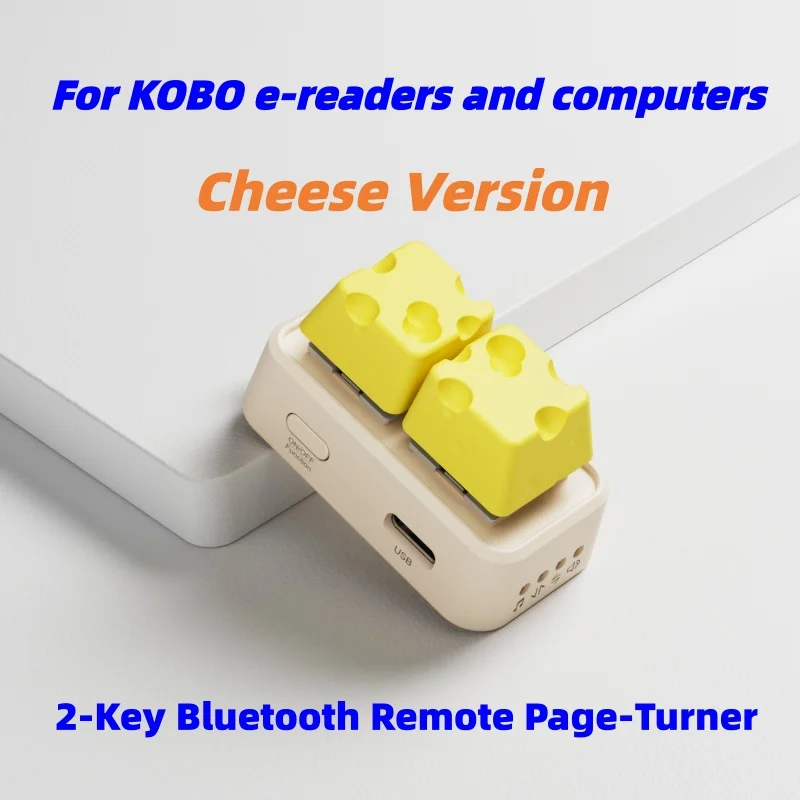 HanLinYue Free2 Mini Bluetooth Remote Keyboard, Page Turner for KOBO E-Reader  PC, Custom Key Settings, Portable  Long Battery