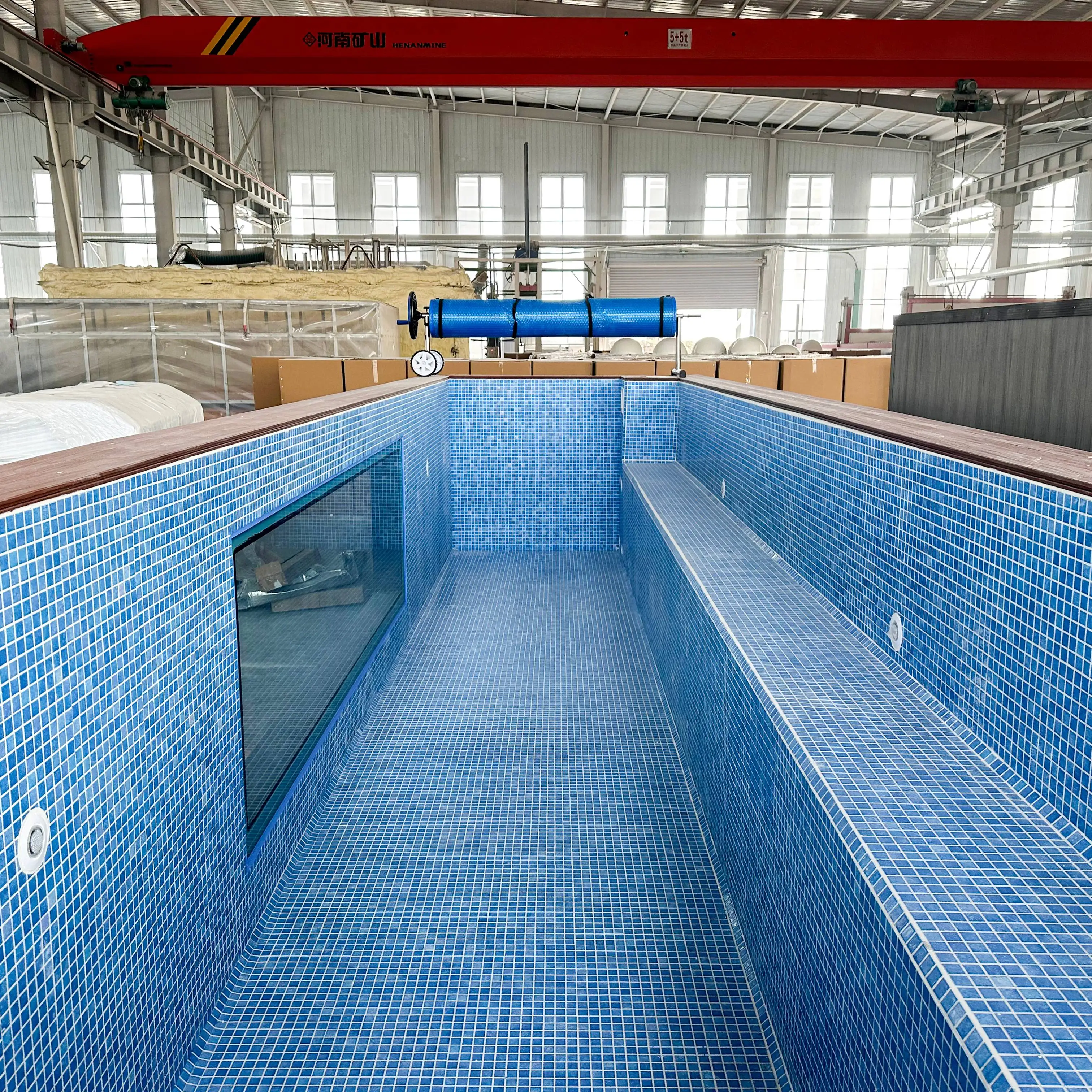 20ft الألياف الزجاجية فوق الأرض حاوية المنزل حمام سباحة مع نافذة 18ft 40ft الجاهزة في الهواء الطلق الحاويات حمام سباحة