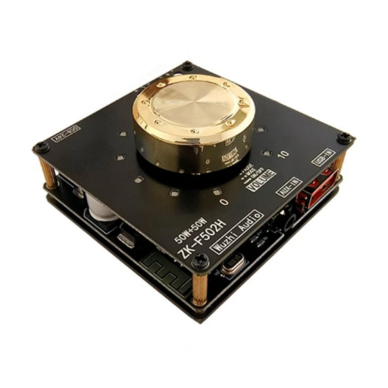 ZK-F502H Cool Volume TPA3116D2 Stereo 50W+50W Indicating Bluetooth Amplifier Board Module Set Kit