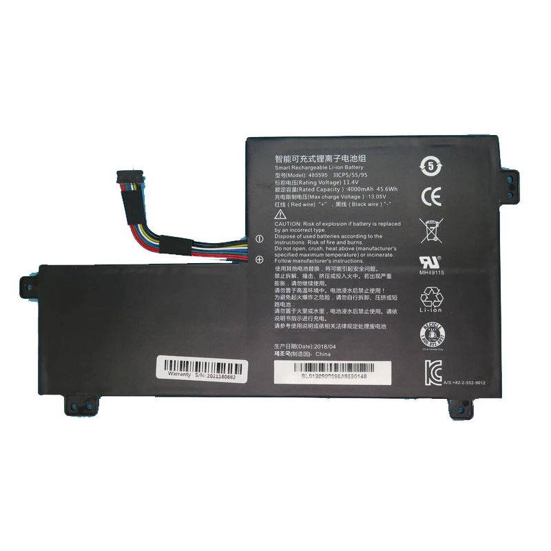 Laptop Battery For 485595 1002000011531 11.4V 4000MAH 45.6WH