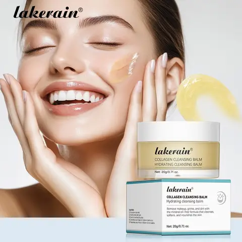 Collagen Cleansing Balm Gentle Hydrating Makeup Remover Nourishing Facial Cleanser Mild Non-Irritating for All Skin Types