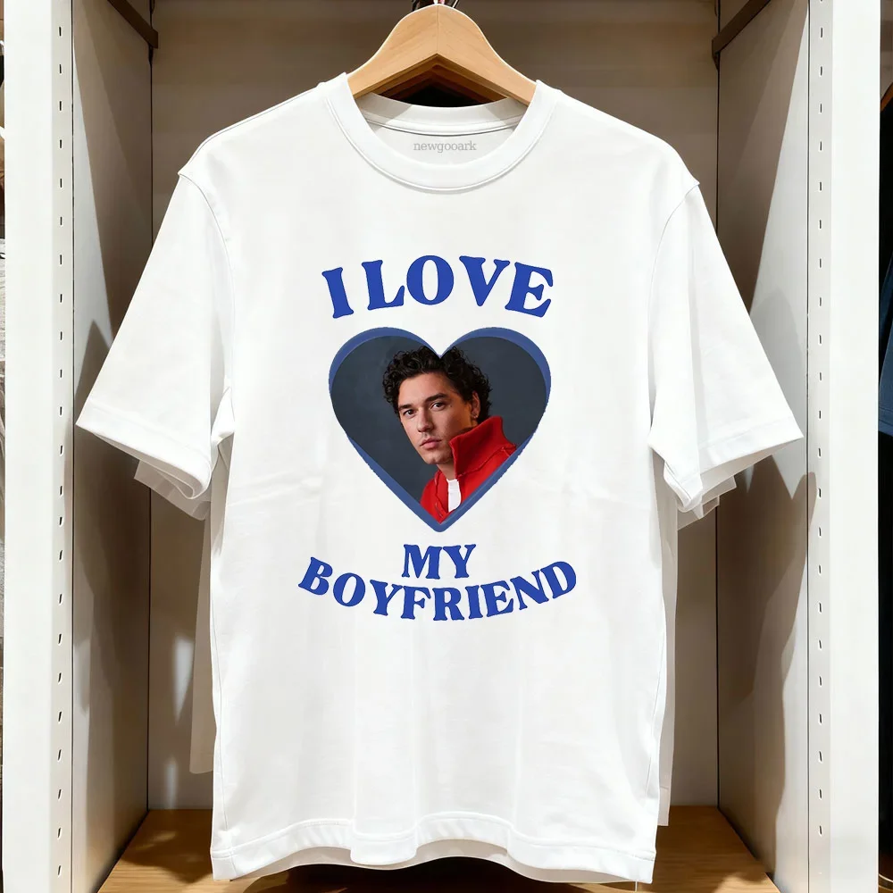 Off Campus I love my boyfriend Garrett Graham T-shirt Woman Man Casual Cotton Printed T Shirts Adult Streetwear Camisetas