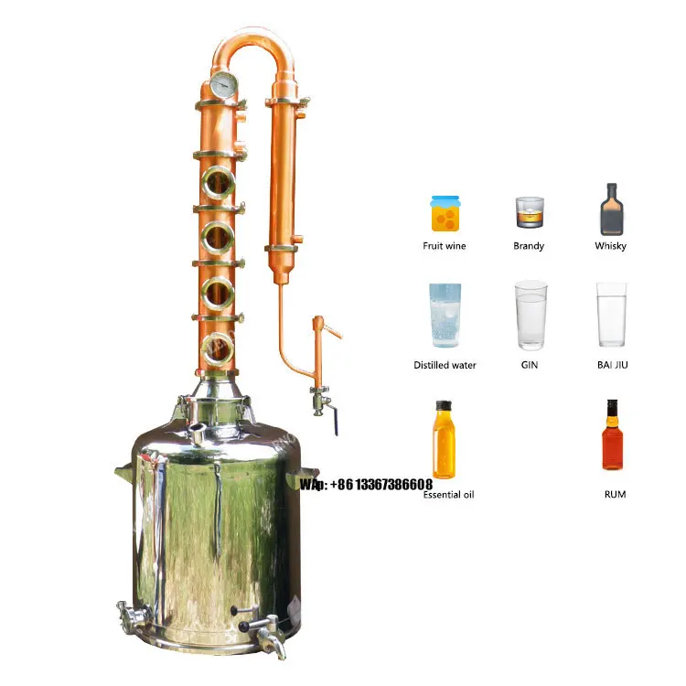 

50L 60L 80L Distillation Tower Wine Making Machine Beverage Wine Processing Machinery