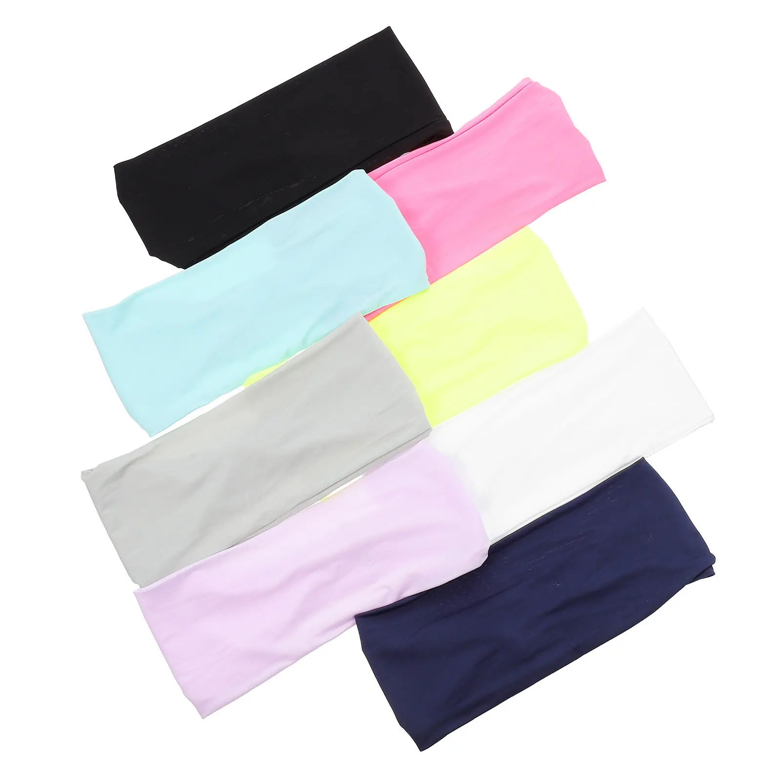 8Pcs High-Grade Sweat Headbands Women Lightweight Elastic Non-Slip Comfortable for Gym Yoga Outdoor Sports Convenient Sweat Band