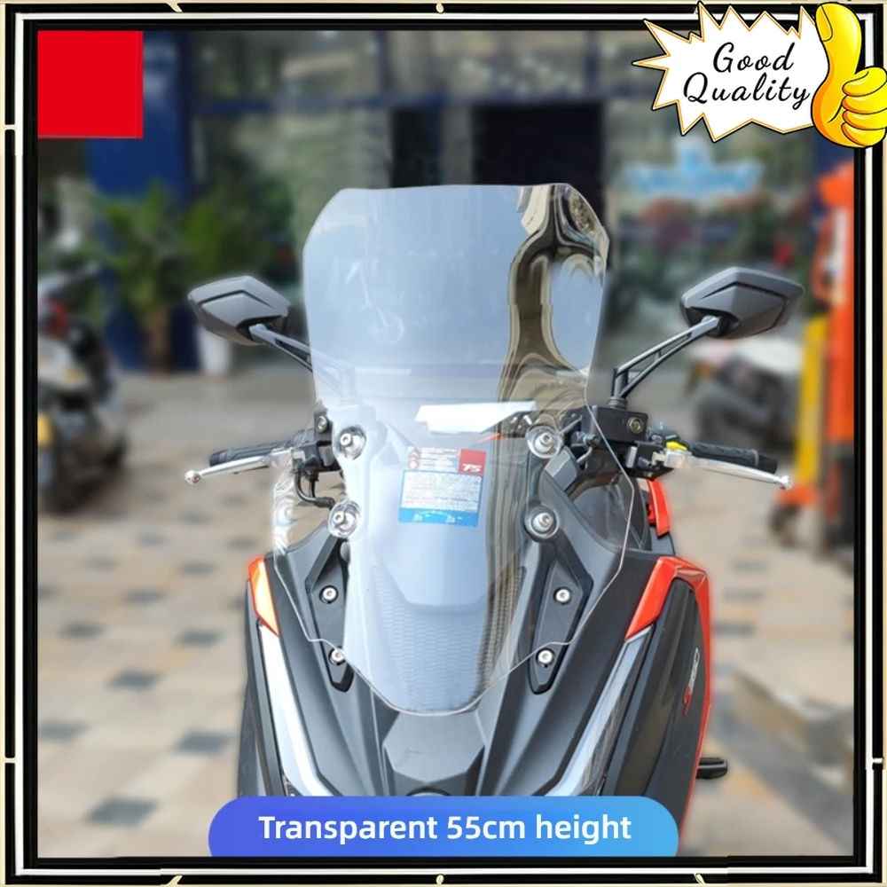 

Good Quality For KYMCO S350 Modified Windshield DTX360 Enlarged and Widened Windshield, Thickened Front Windshield