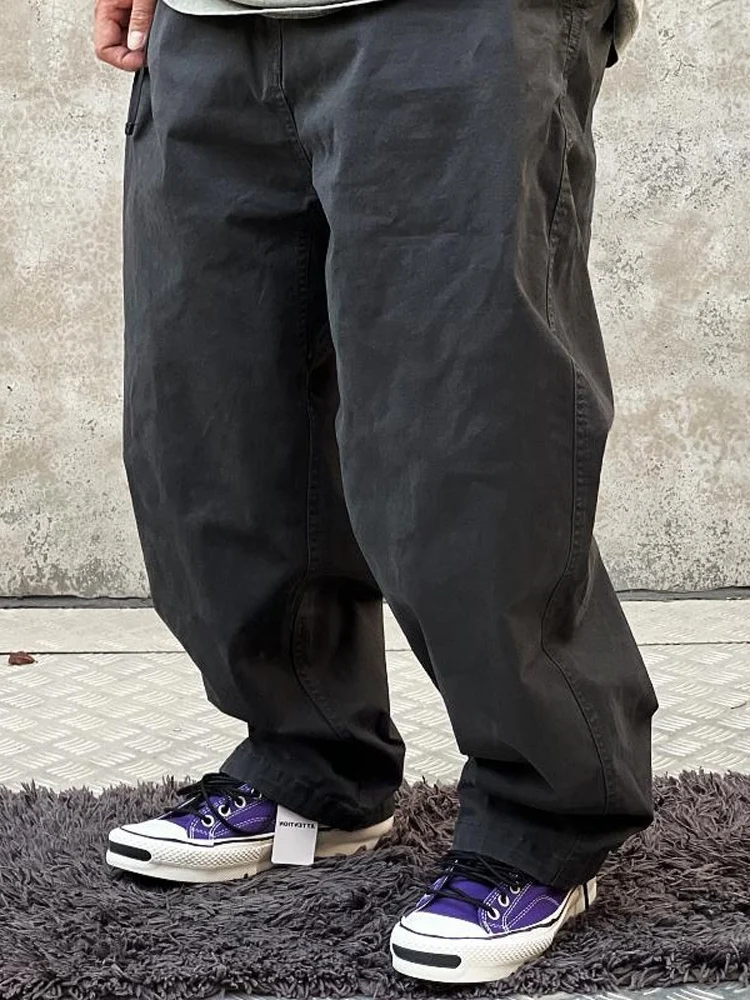 

Широкие зауженные брюки в рабочем стиле Purple Label, ретро, в японском стиле, длинные, молодежные, для активного образа жизни, весна-осень, цветные