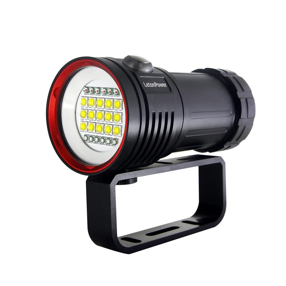 High-End 10000 Lumens LED Night Diving Flashlight Rechargeable Scuba Diving Photography Searchlight & Hunting Light