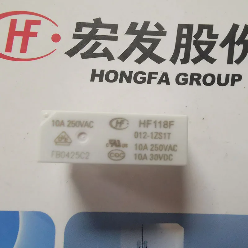 Relay HF118F/024-1ZS1T HF118F/012-1ZS1T 10A, A Group of Conversion 5 Pins