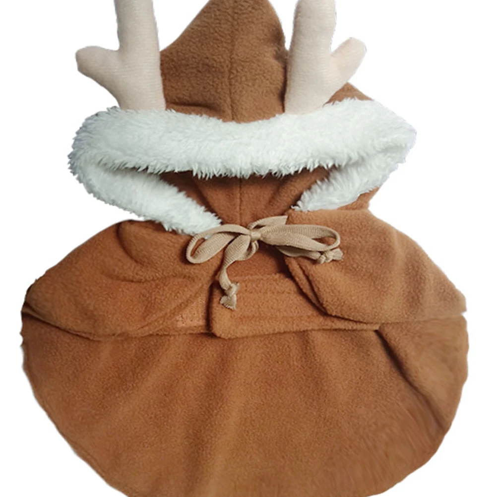

Pet Christmas Cloak Elk Dog Cape M Size Winter Costume Cosplay Party Clothes for Puppy Travel Holiday Photo Shoot