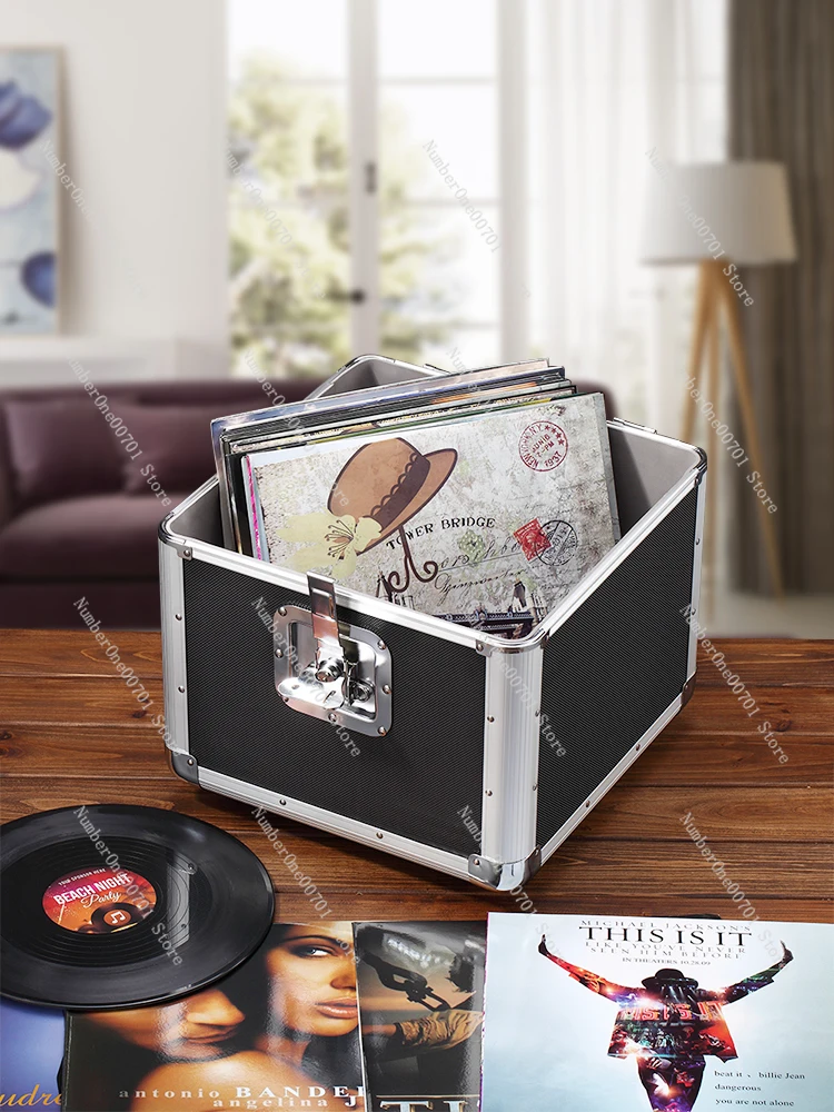 DVD Storage Disc Optical Disk Cartridge Album Organizing Suitcase 1012-Inch Vinyl Collection Box