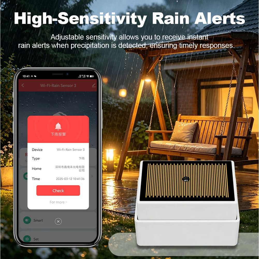 Tuya Smart ZigBee Water Leak Detector Wireless Rain Flood Detection Sensor IPX4 Waterproof Outdoor Security Monitoring Device view 5