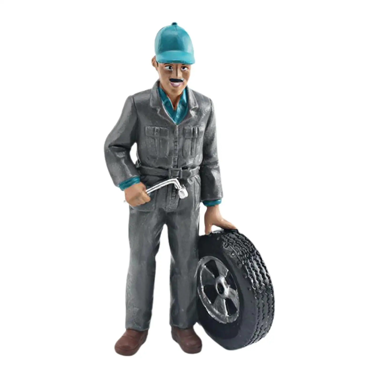 2 estatuetas de personagens em miniatura para decoração de mesa e paisagem