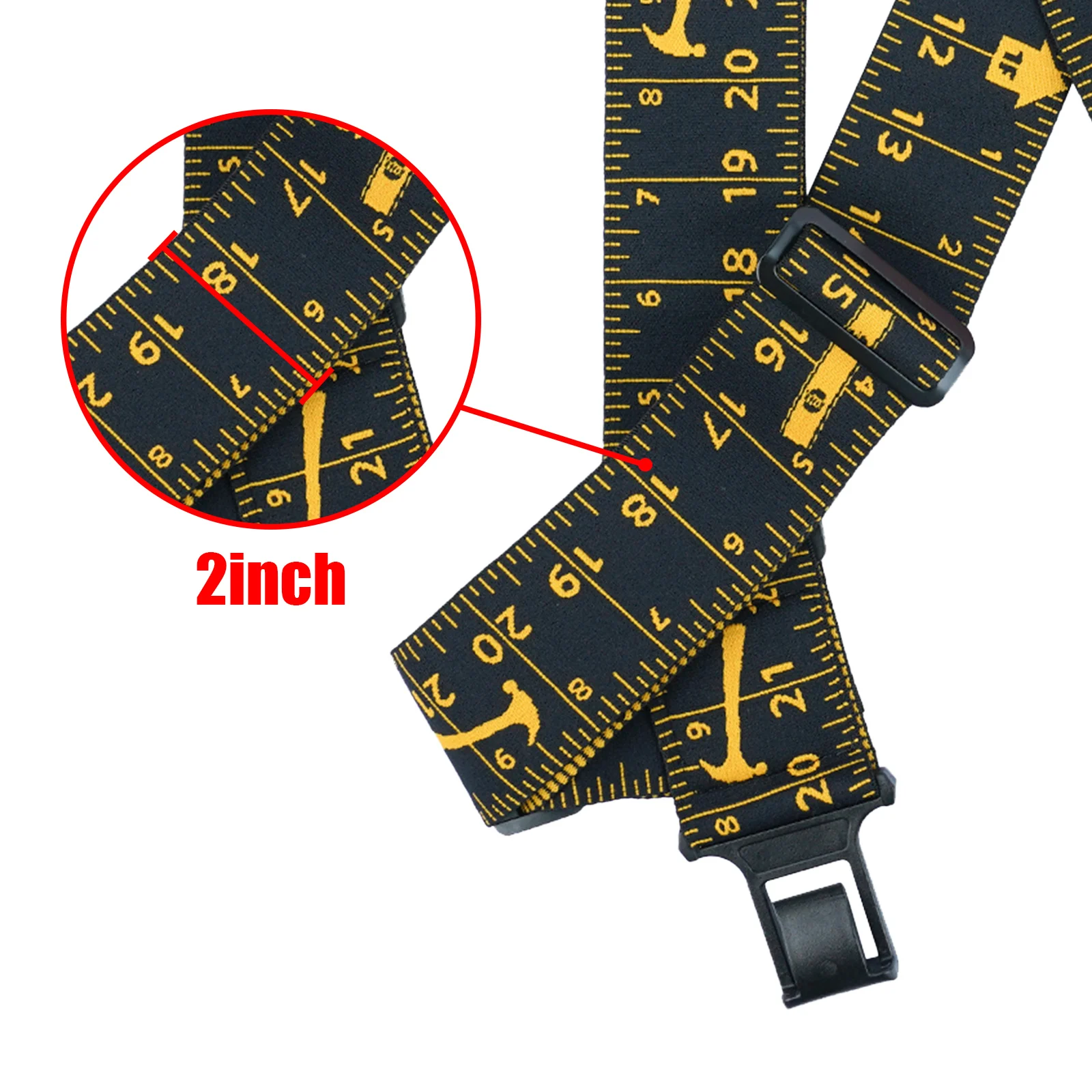 Suspensórios KUNN Perry para homens, suspensórios de clipe lateral de caminhoneiro de 2 polegadas, suspensório resistente com gancho