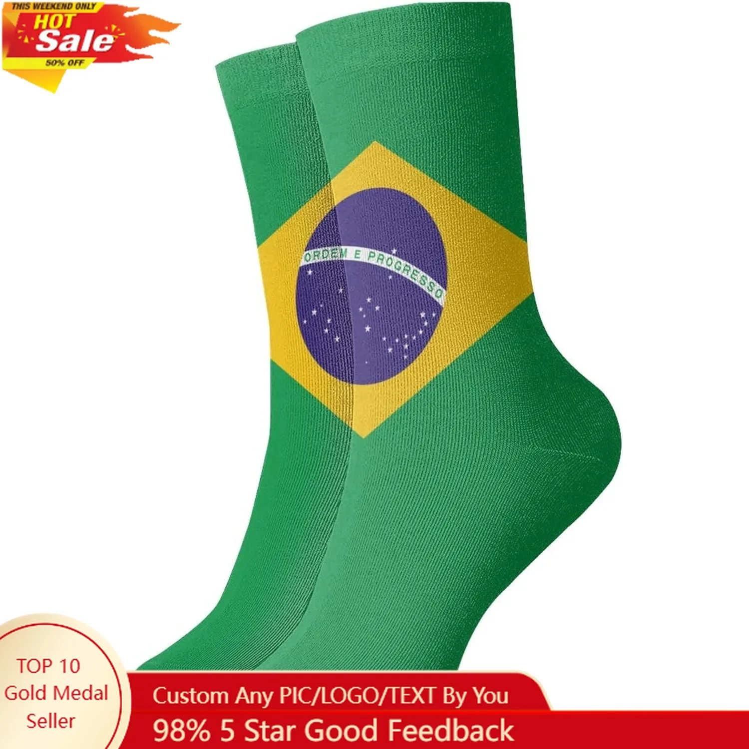 

Flag of Barbados Unisex Casual Crew Socks Novelty Athletic Socks Men's Dress Socks Patterned Sock