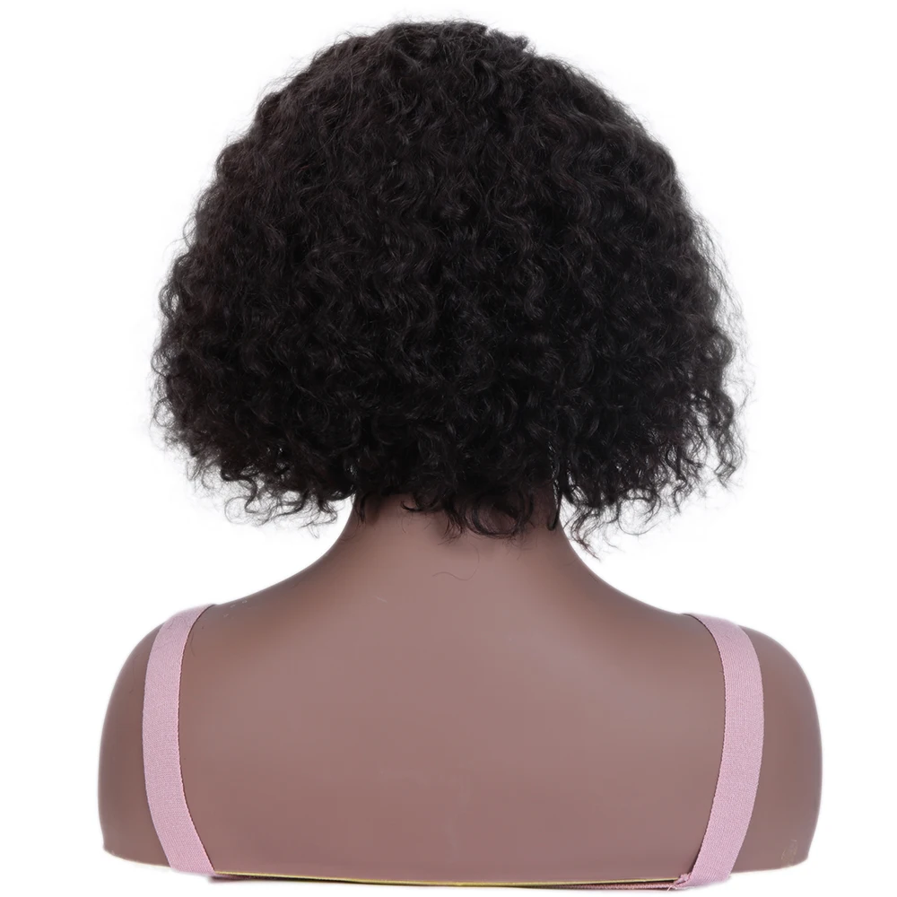 Perruque Bob Lace Wig Brésilienne Naturelle Bouclée Rouge 99J, Cheveux Humains Élégants, Prêt à vitation, 100% de Densité, pour Femme