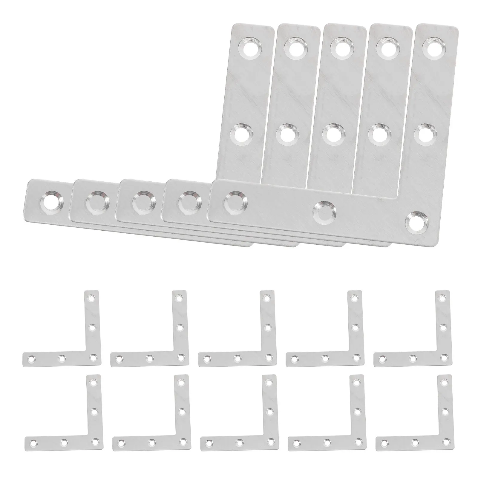 15Pcs Black L-Shaped Corner Brackets Heavy Duty Metal Angle Brackets for Wood Furniture Reinforcement Table Leg Brace Cabinet