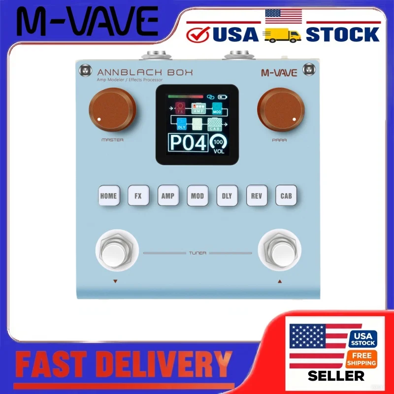 M-VAVE Blackbox Guitar Bass AMP Modeler معالج متعدد التأثيرات 80 إعدادات مسبقة 20 IR Cab 10H دواسة محمولة قابلة لإعادة الشحن #2