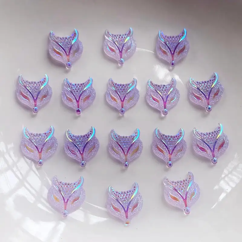 30pcs purple 12mm fox resin Rhinestone DIY jewelry decorative Rhinestone nail art decorations Mobile phone scrapbook