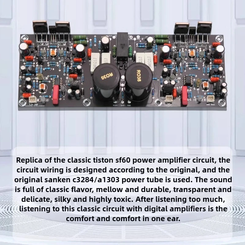 Sutton SF60 replica enthusiast-grade high-power power amplifier board, two-channel Class A and B, super LM3886 TDA7293 - Image 3