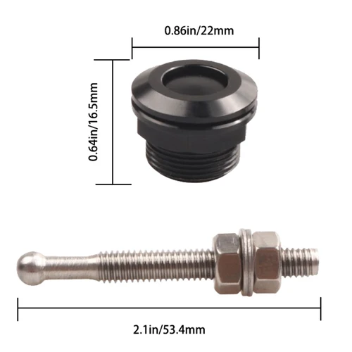 Imagen 2 del producto Kit de pasadores universales para capó de coche, pestillo de liberación rápida de aluminio, Clip de bloqueo para matrícula, 22mm, 1 ud./4 Uds.