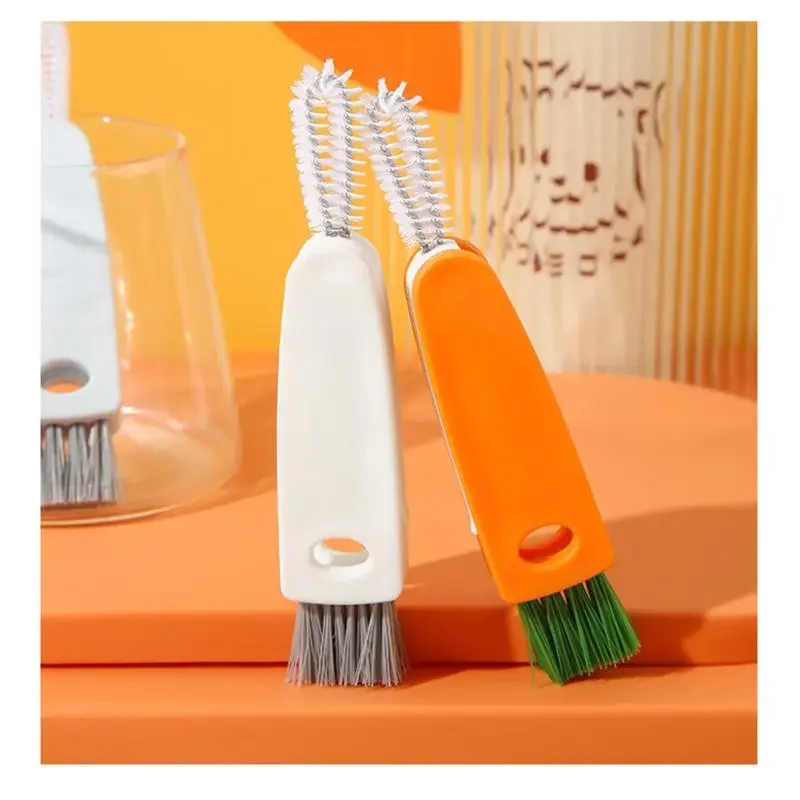 3 In 1 Bottle Cap Cleaning Brush Milk Bottle Brushs Cup Cover Clean Brush Kitchen Portable Multifunctiona Groove Cleaning Brushs