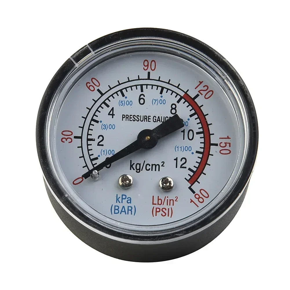 Barra Medidor de Pressão de ar 50 mm 13 mm Rosca 0180 Psi 0-12 Barra Manômetro Escala Dupla para Compressor de ar 1pc