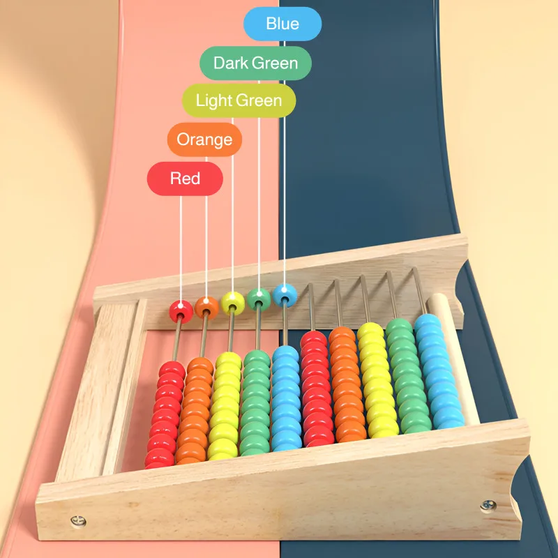 Wooden Abacus Counting Frame Educational Toy for Children Ideal for Kindergarten and First Grade Math Skills Development