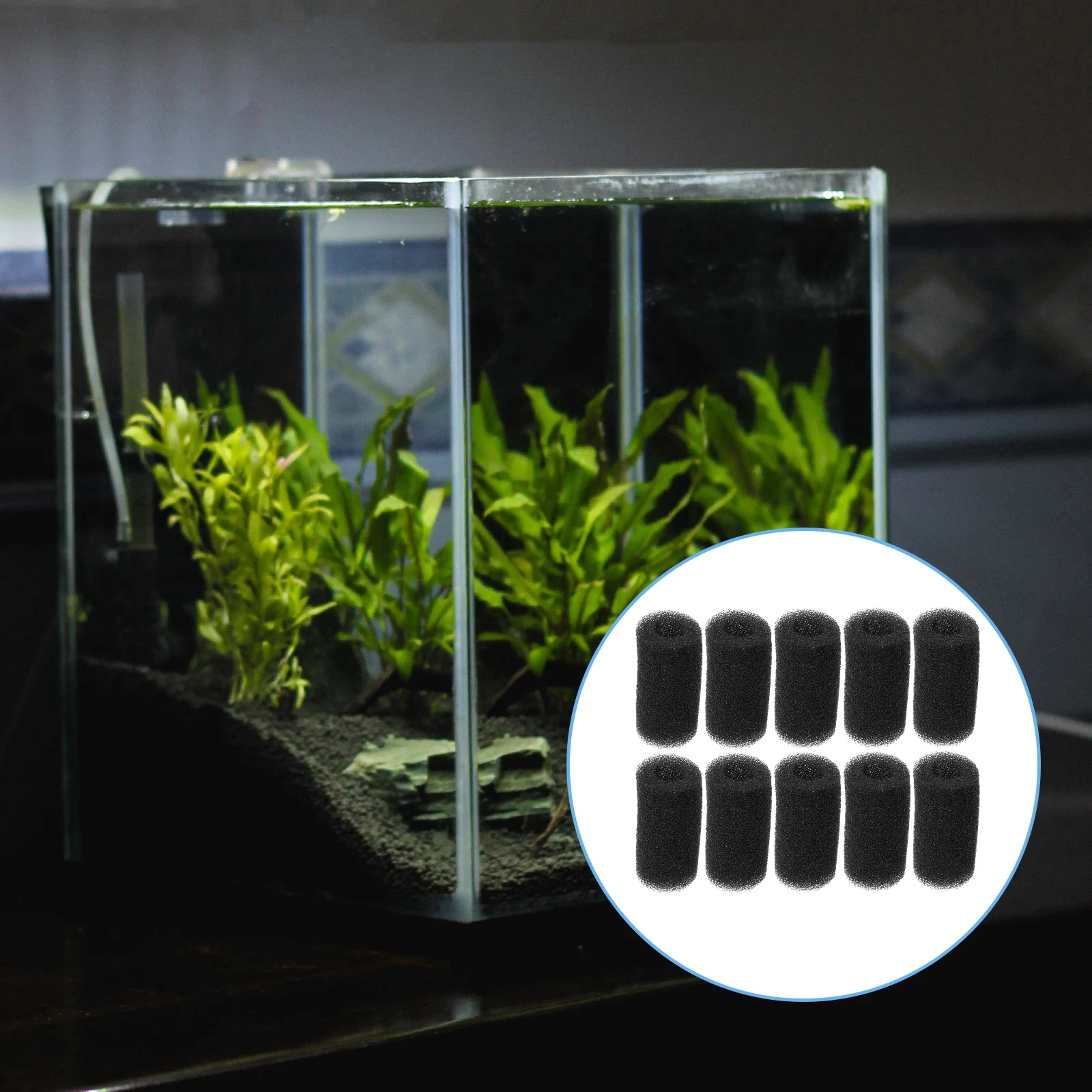 

10pcs Pre Foam Rolls Sponge Sleeves For Aquarium Filter Intake Cover Fish Tank Filtration Sponges Pool Filter Sponge Aquarium