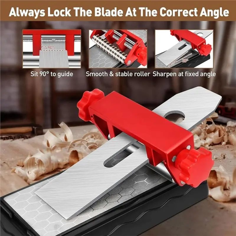 2026 New Chisel Sharpening Jig With 2 Sharpener Stones Wood Honing Guide For Chisels And Planes Angle Gauge From 10° To 45°