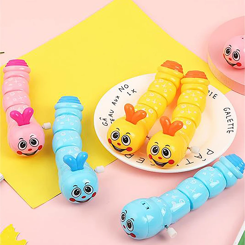 Cute Cartoon Caterpillar mechaniczne zabawki gąsienica chodząca gąsienica nakręca zabawki edukacyjne dla malucha