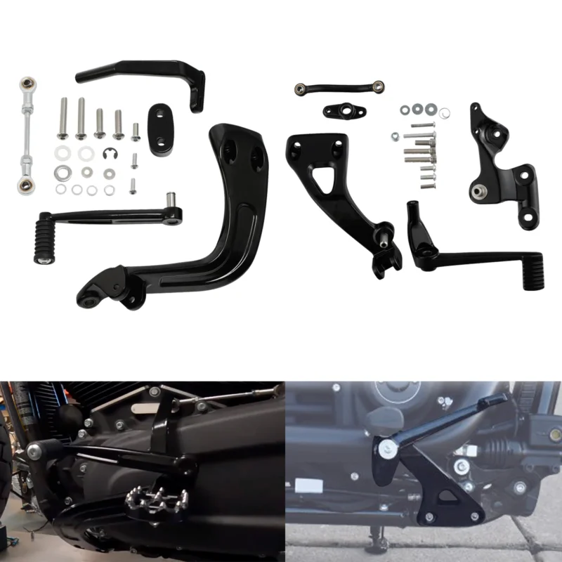 

Motorcycle Mid Controls Shift Side & Brake Side Kit For Harley Sport Glide Fat Bob FLSB FXFB FXFBS 2018-2023