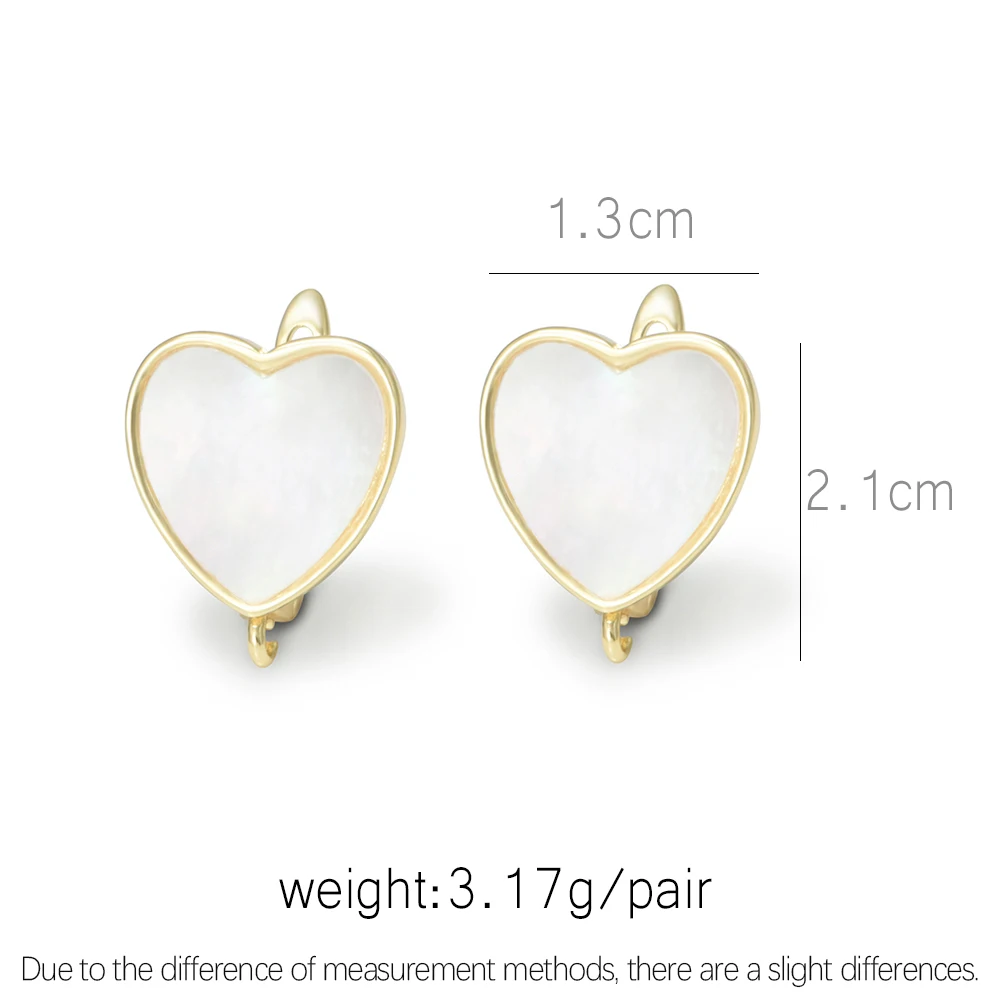 1 Pair New 18K Gold Plated Natural Shell Earrings Clasps Hooks  Accessories DIY Woman Wedding Jewelry Making