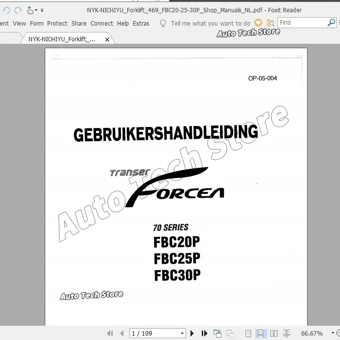 For Nyk-Nichiyu Forklift Service Manuals Trouble Shooting Manual Circuit Diagram 2013