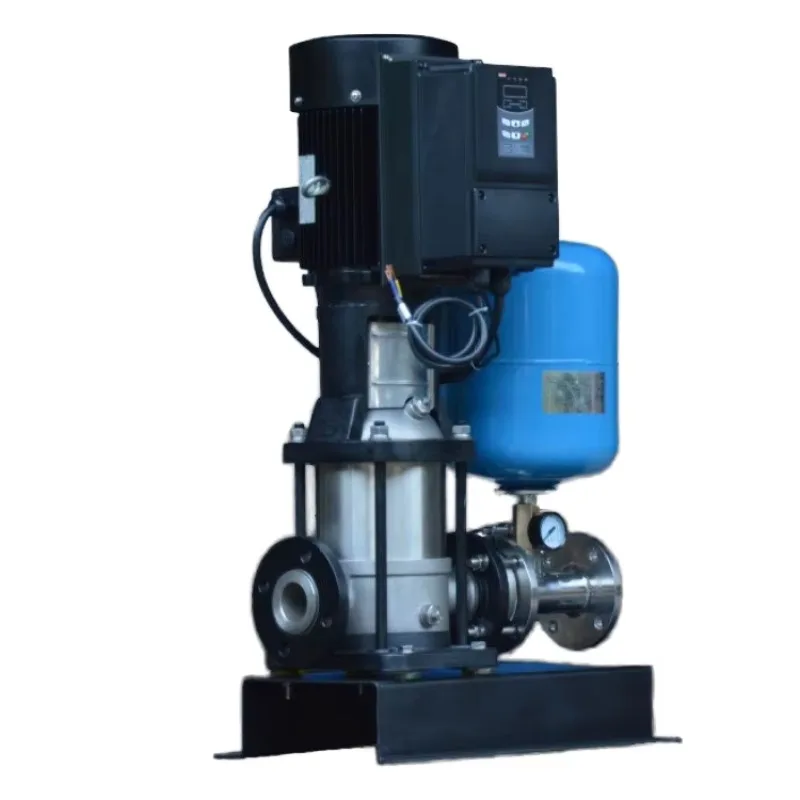 Intelligent 3hp VFD Controlled Stainless Steel Household Horizontal Water Pressure Pump 8L 24L Tank Centrifugal