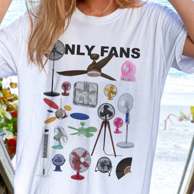 Only Fans Funny T-Shirts Plus Size Women Vintage Fashion Streetwear Graphic Shirt Short Sleeve Humor Tees Y2k Aesthetic Clothes