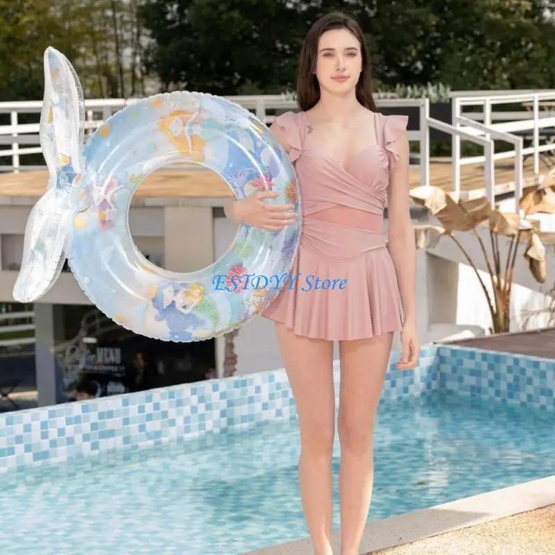 

G6DE Children Swimming Lap Pool Floating Rings Beach Party Water Toy Air Mattress Suitable for Various Ages