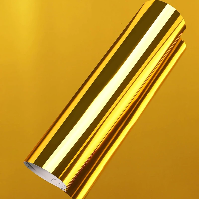 Premium Chrome Mirror Gold Vinyl Wrap Selbstklebende Aufkleber Aufkleber Car Wrapping Folienrolle