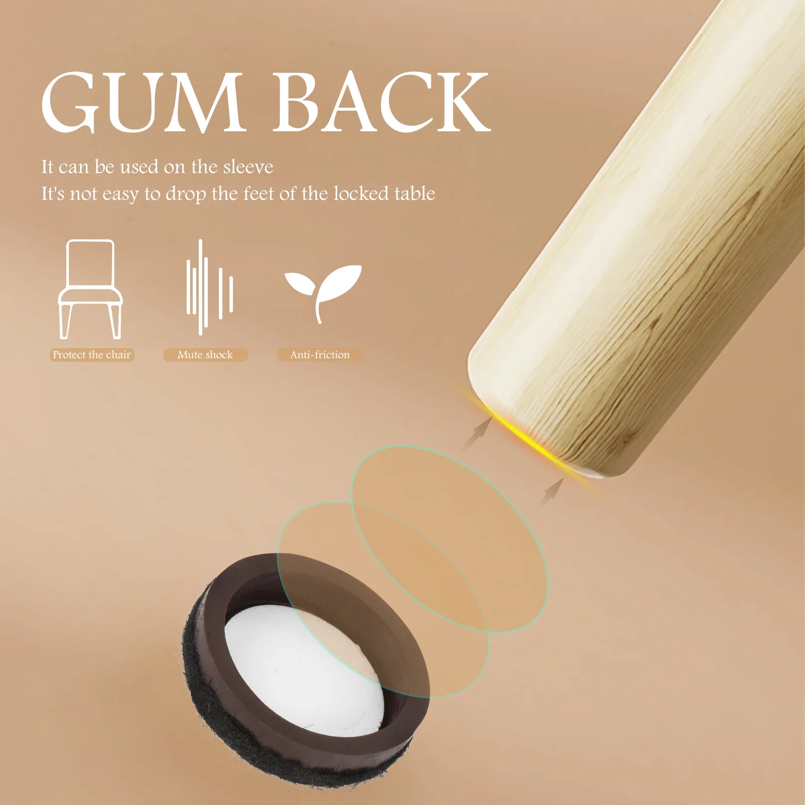 

1 set Furniture Leg Protectors Non-Slip Scratch Resistant Pads For Table Chair Desk Feet Covers Hardwood Laminate Tile