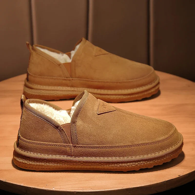 

Winter Cotton-Padded Shoes For Men New Style Outdoor Low-Top Comfortable Round Toe Casual Warm, Slip-On Fashion Shoes
