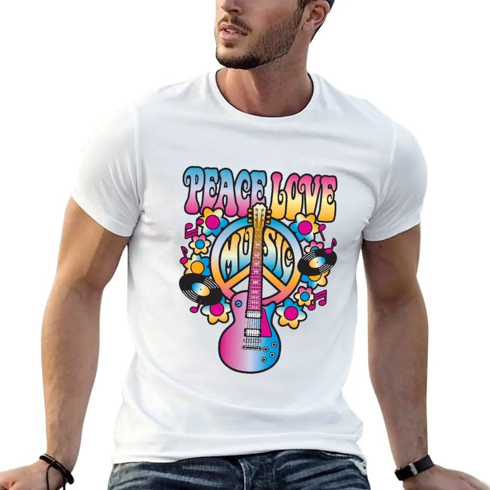 

Peace, Love and Music T-Shirt funny t shirts cotton cotton t shirt pack T-Shirt