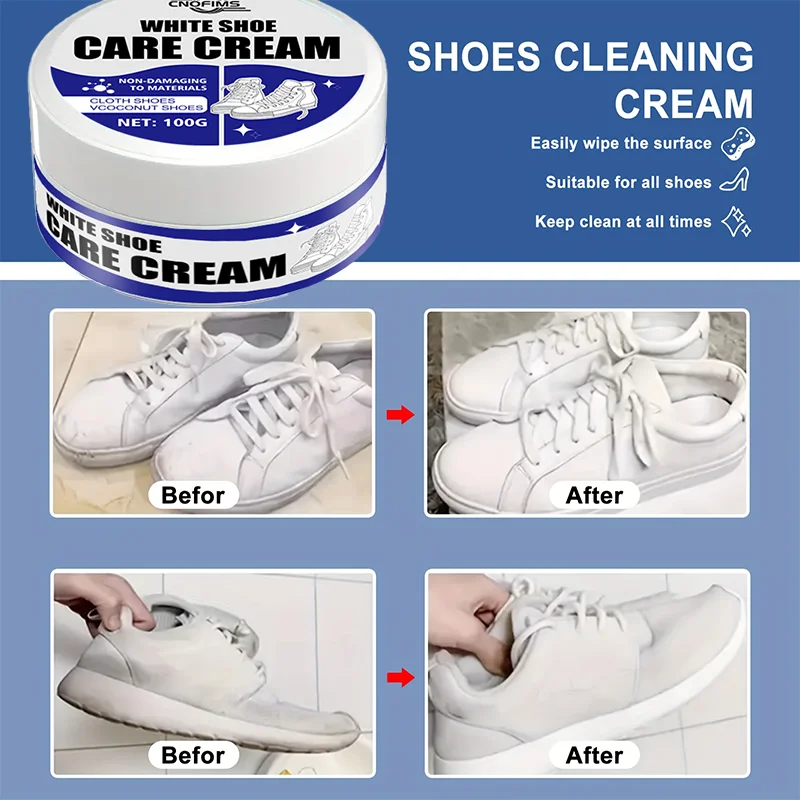 

Многоцелевой очиститель для обуви - 100 г, быстро салфетки для чистки белых кроссовок, не требующий ополаскивания, восстановления и хранения их очистки, perfe