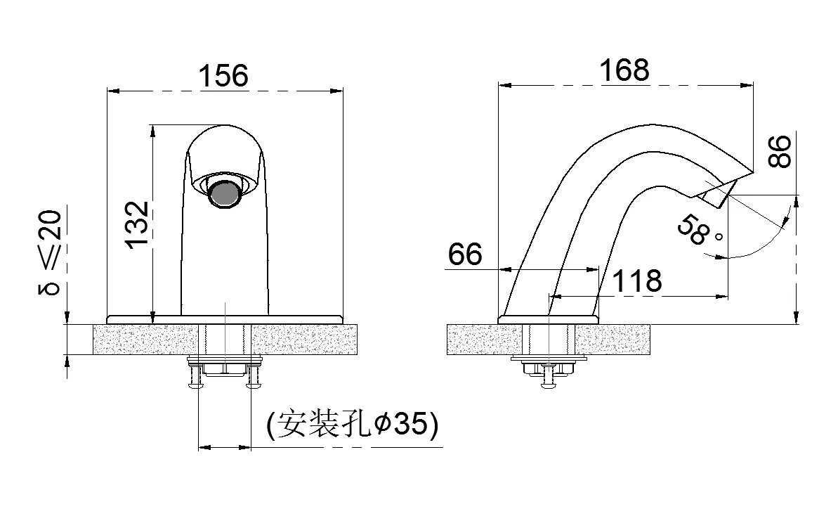 Non-contact Sensor Faucet Touchless Automatic Sensor Water Tap HY-178 D/AD