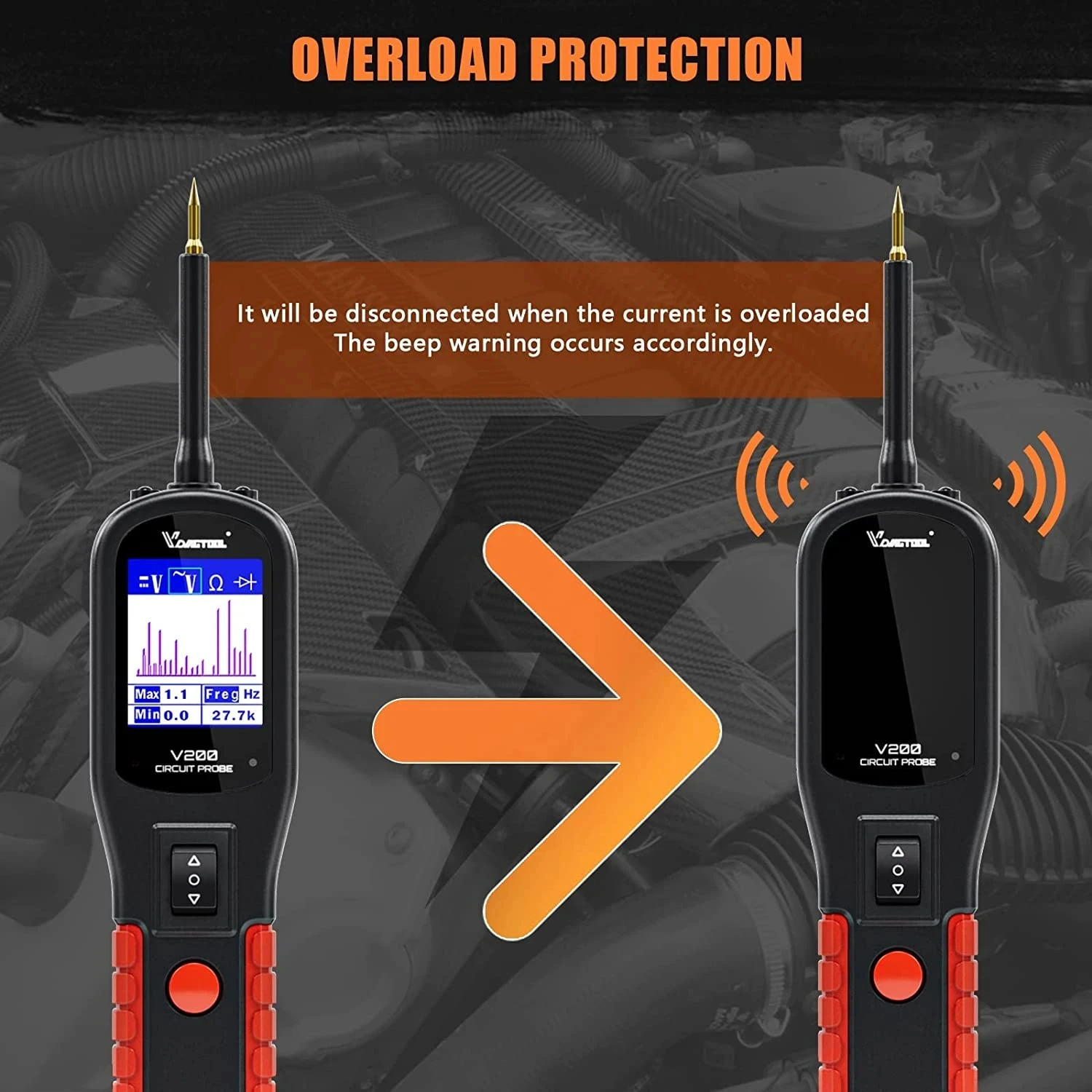 VDIAGTOOL V200 مجموعة مسبار دائرة الطاقة أداة تشخيص كهربائية للسيارة لاختبار المقاومة التيار المتناوب تيار مستمر ديود 12/24 فولت جهاز فحص الدائرة الكهربائية التلقائية