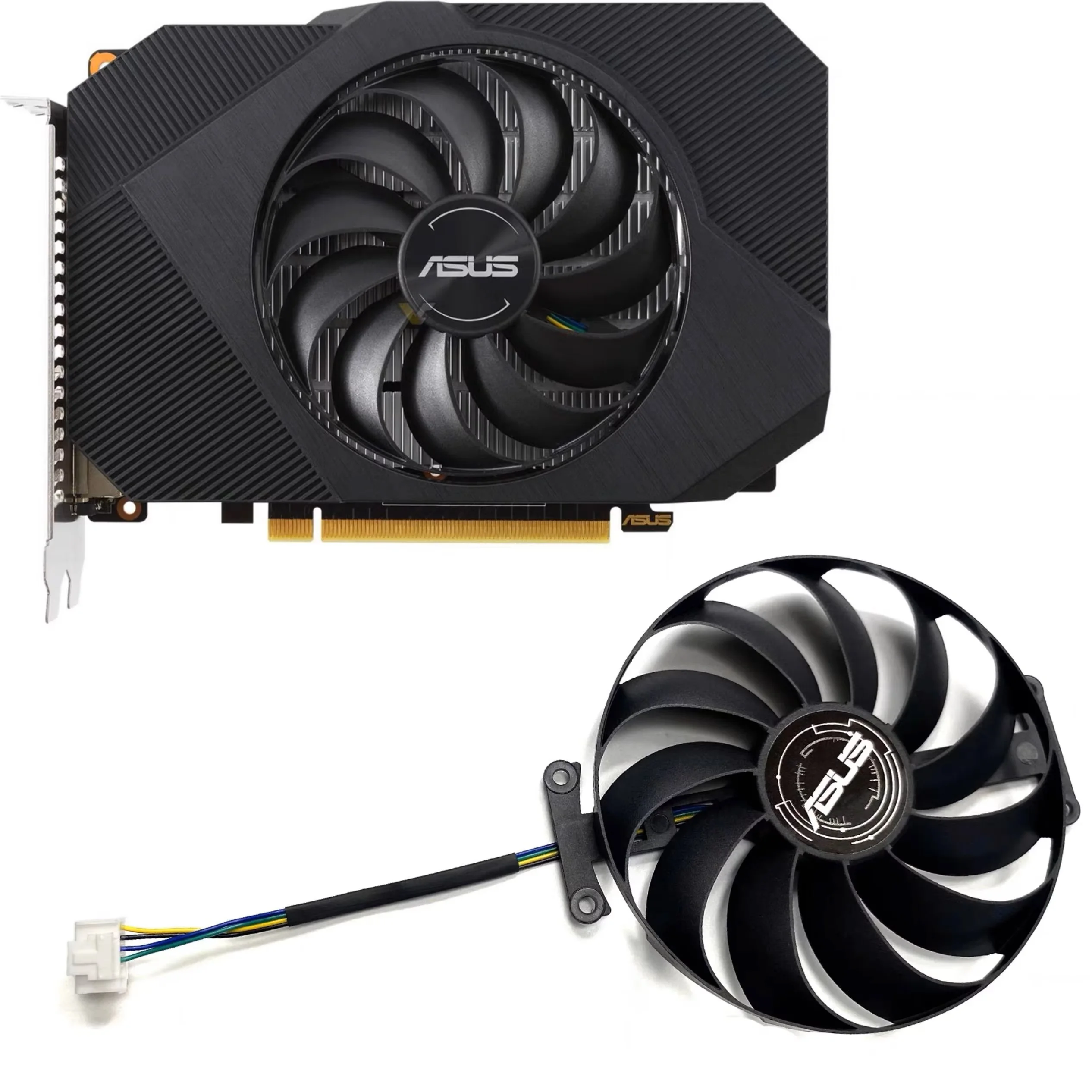 95MM 6PIN PLD10010B12HH FDC10U12D9-C T129215SU Cooling fan for ASUS Phoenix GTX 1650 Oc Edition RX 6400 graphics card