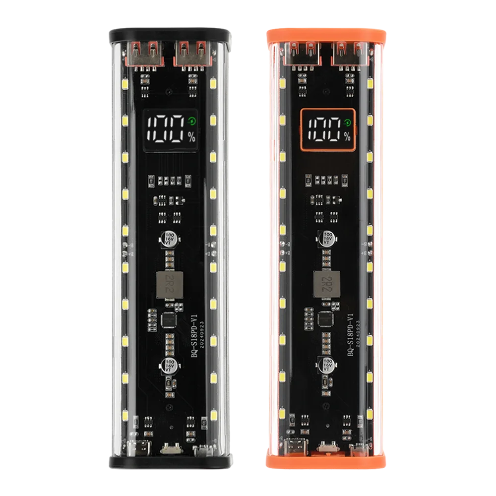 DIY 18650 Akku-Aufbewahrungsbox USB PD Schnellladung Stromversorgung DIY Gehäuse-Set mit LCD LED-Licht Elektrowerkzeug-Zubehör – Detail 20